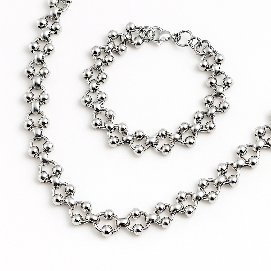 Set Collar y Brazalete NEBULA MESH