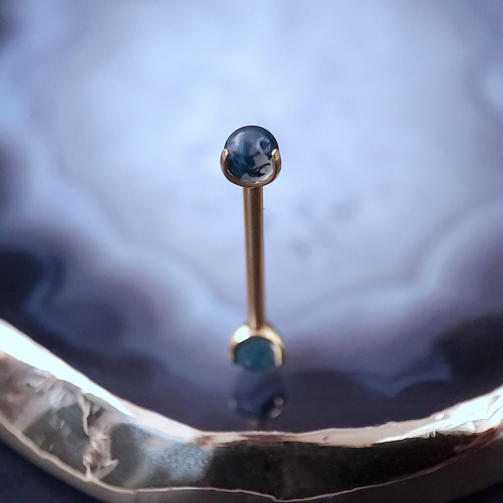 Piercing GREEN MOSS NIPPLE