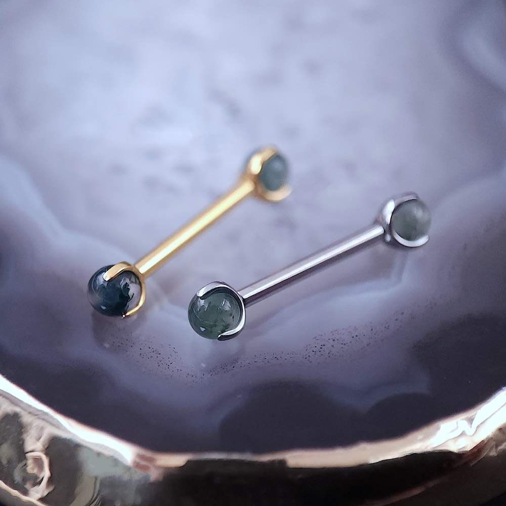 Piercing GREEN MOSS NIPPLE