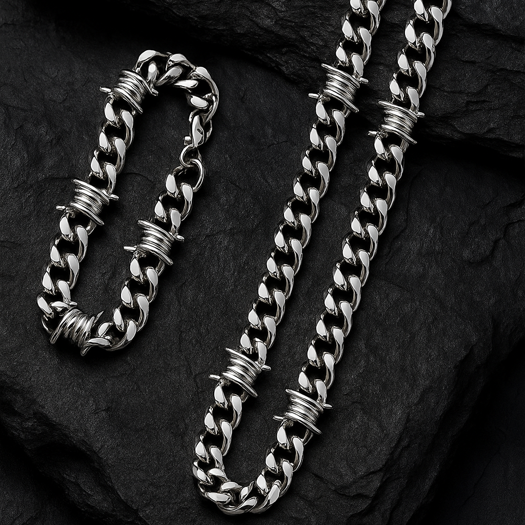 Set Collar y Brazalete BARBED SOUL