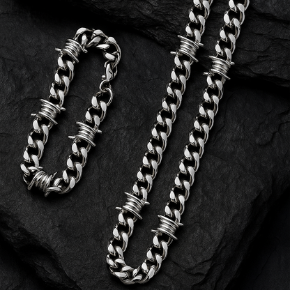 Set Collar y Brazalete BARBED SOUL